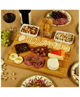 Sherborne Large Bamboo Cheese Board Set with 4 Tools and 2 Bowls