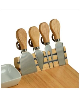 Windsor hardwood Cheese Board Set -Tools, Cheese Markers, Bowl