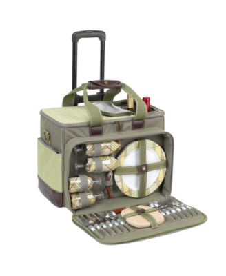 Ultimate Picnic Cooler for 4 with Accessories and Wheeled Cart