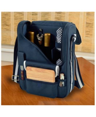 Bordeaux Insulated Wine and Cheese Tote - Glass Wine Glasses