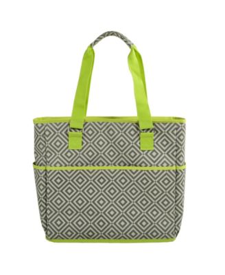 Large Insulated Six Pocket Travel Bag-Zip Top - Leak Proof Lining