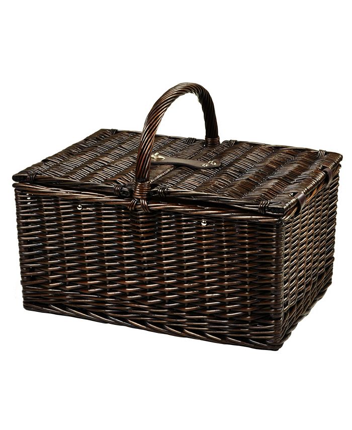 Picnic At Ascot Surrey Willow Picnic Basket with Blanket Service for