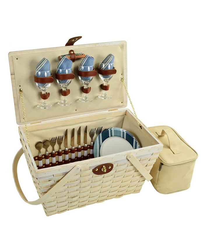 Picnic At Ascot Settler Traditional American Style Picnic Basket