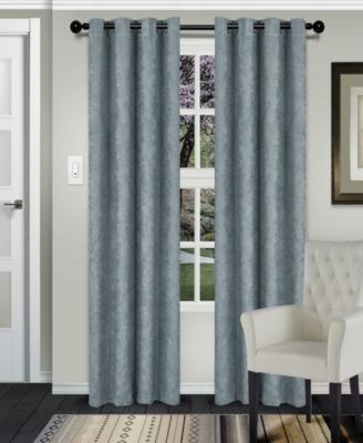 42" x 96" Wave Geometric Washable Room Darkening 2 Curtains Panels
