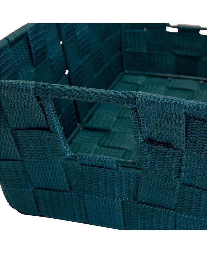 Simplify Small Woven Storage Shelf Bin in Sapphire Macy's