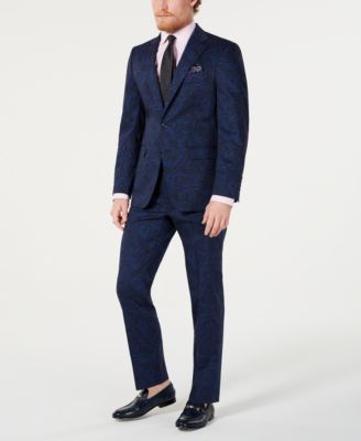 navy and black suit