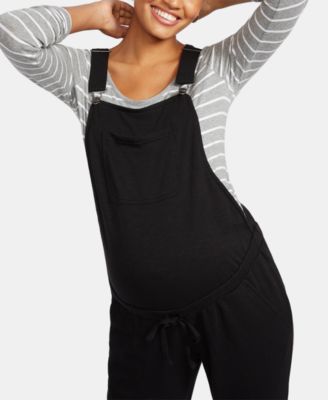 maternity french terry overalls