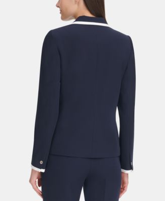 Tommy Hilfiger Piped Double-Breasted Blazer