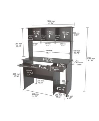 Inval America Computer Work Center with Hutch