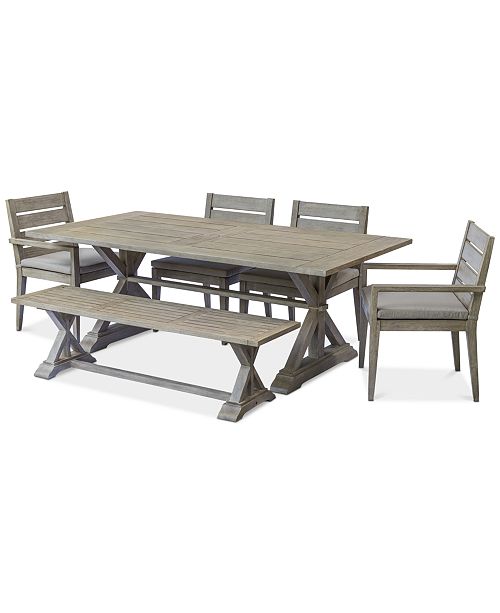 Furniture Hadley Outdoor 6 Pc Dining Set 84 X 42 Dining Farm