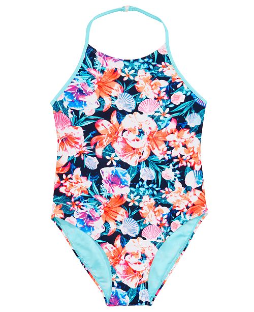 Ideology Big Girls 1 Pc Floral Print Swimsuit Created For Macy S