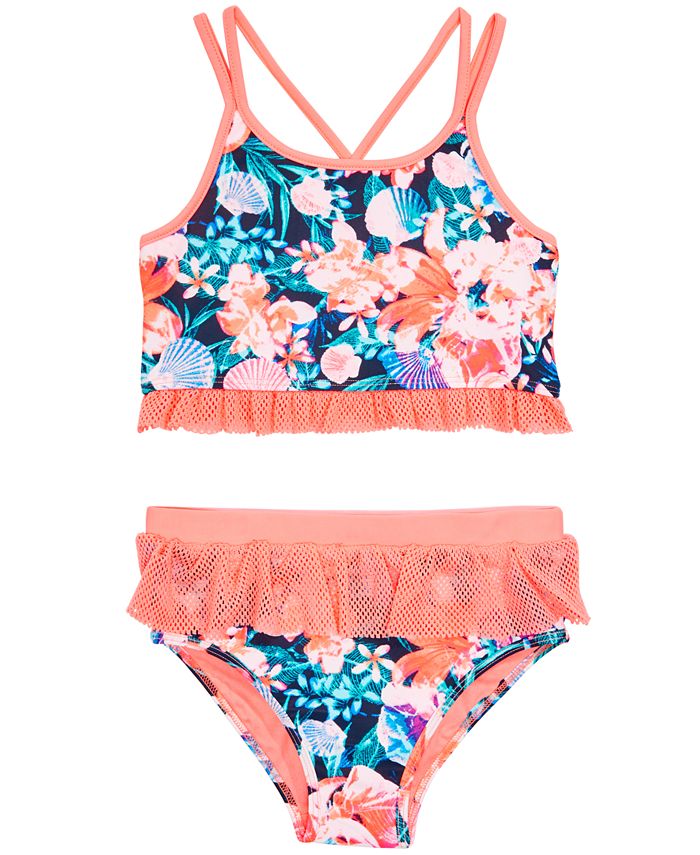 Ideology Little Girls 2-Pc. Floral-Print Tankini, Created for Macy ...