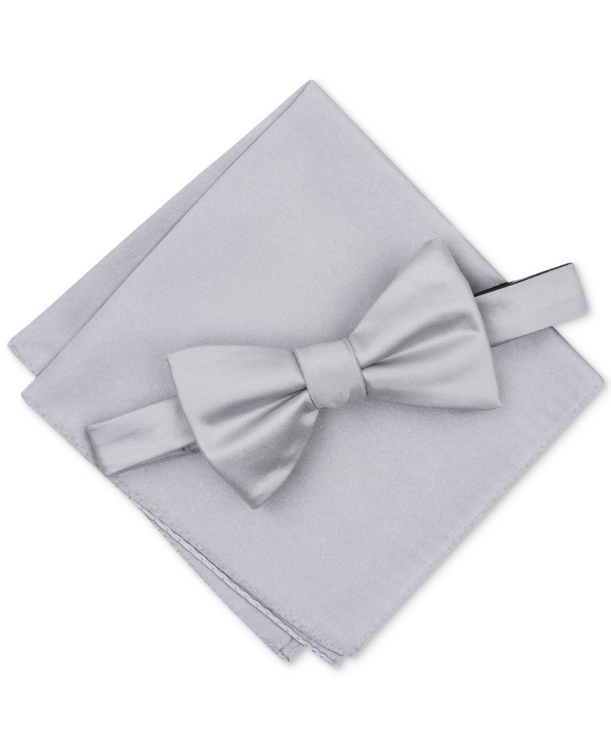 Alfani Men's Solid Texture Pocket Square and Bowtie, Created for Macy's