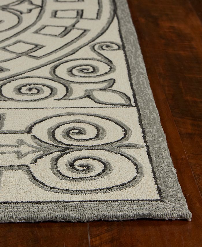Kas Harbor Irongate 4246 Ivory/Grey 3'3" x 5'3" Indoor/Outdoor Area Rug