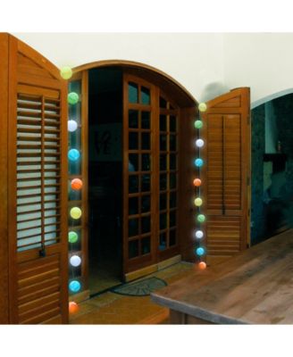 Lumabase 10- 3" Nylon Solar Lantern String Light