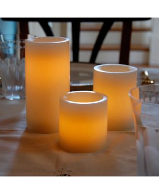Lumabase Set of 3 Flickering LED Candles with Remote Control