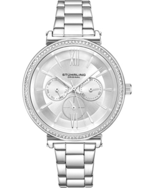 image of Stuhrling Original Women-s Multi-Function, Silver Case and Bracelet, Silver Dial Watch