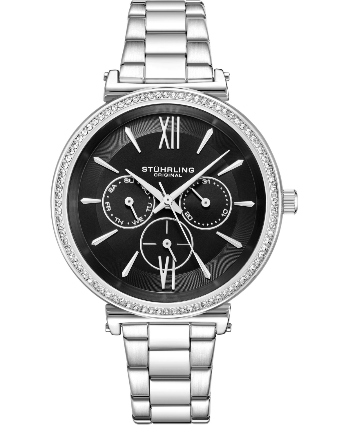 Original Women's Multi-Function, Silver Case and Bracelet, Silver Dial Watch - Black