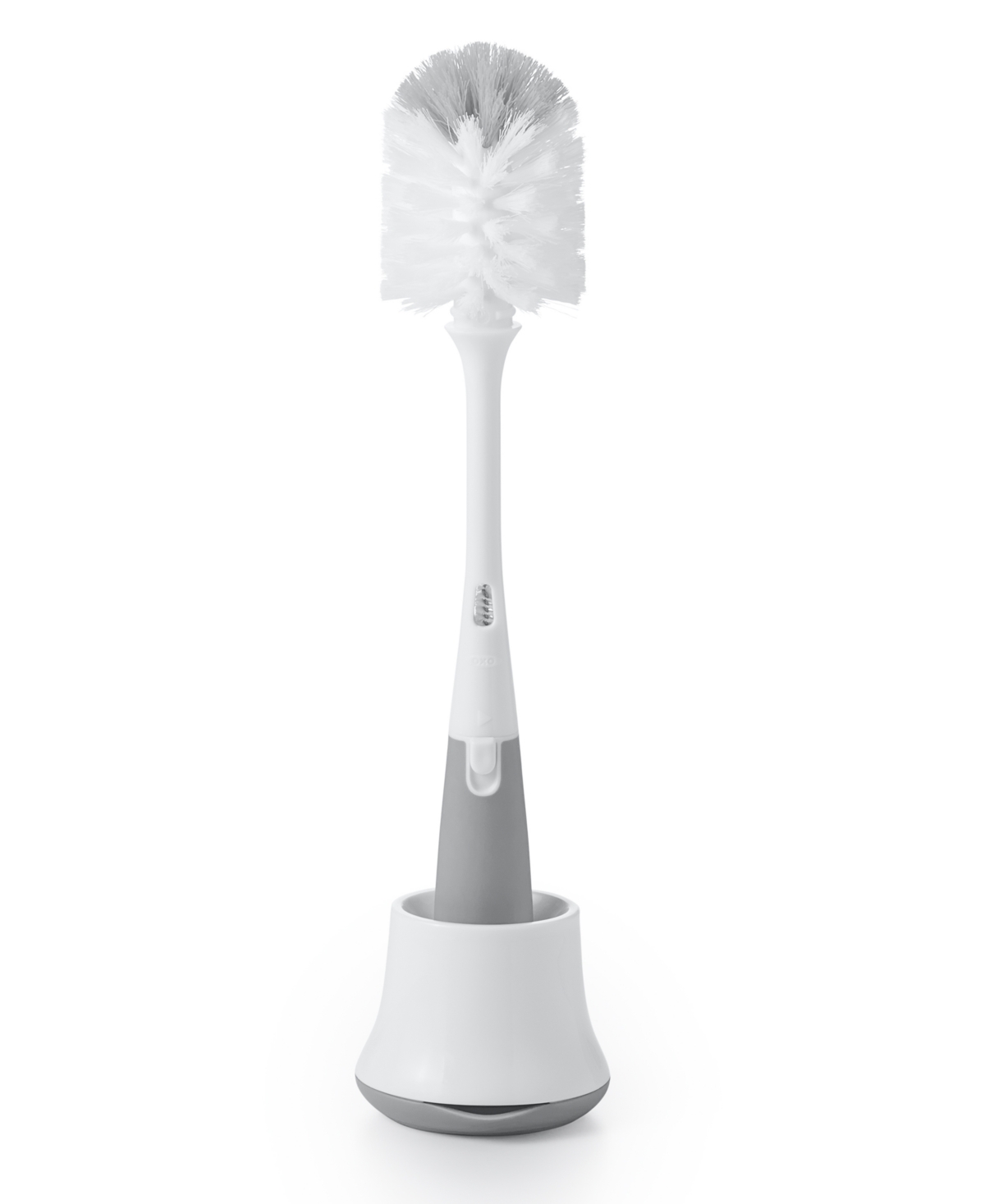 Tot Bottle Brush with Detail Cleaner & Stand - Gray
