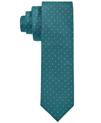 Hugo Boss - Men's Green Dot Slim Silk Tie