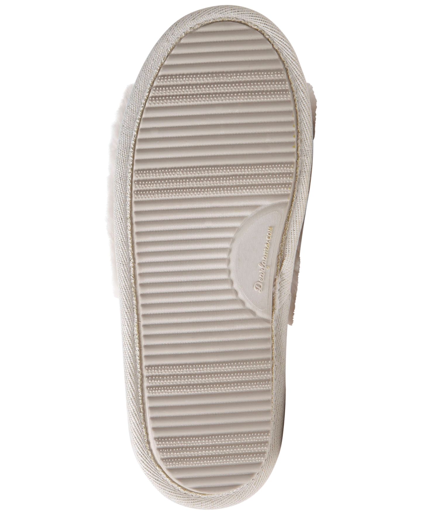 Женские тапочки Dearfoams Lane Bridal I Do Fuzzy Slide, цвет: Алебастровый — фото 2