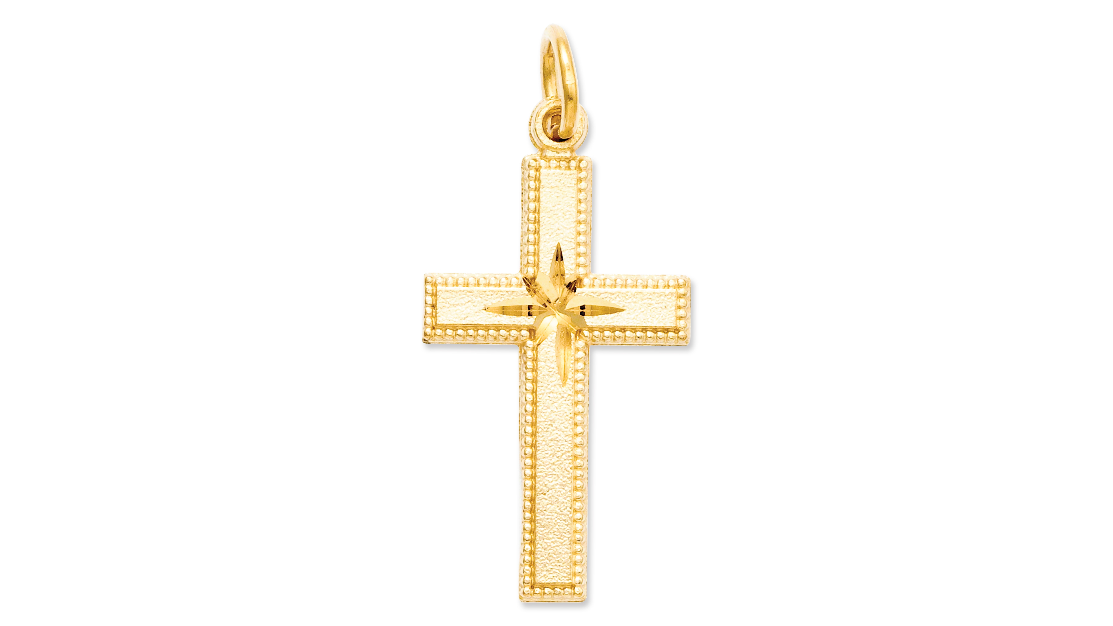 14k Gold Charm, Cross Charm