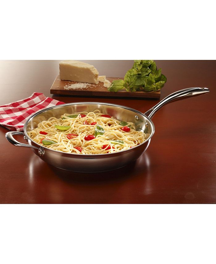 Swiss Diamond Premium Steel Saute Pan with Lid 12.5" , 4.6 QT. Macy's
