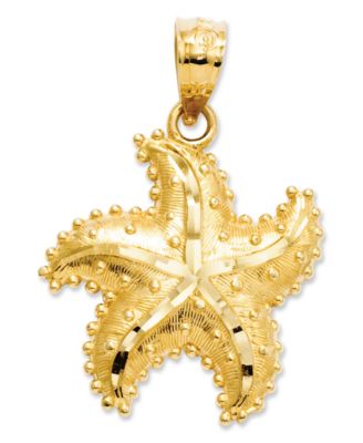 14k gold starfish charm