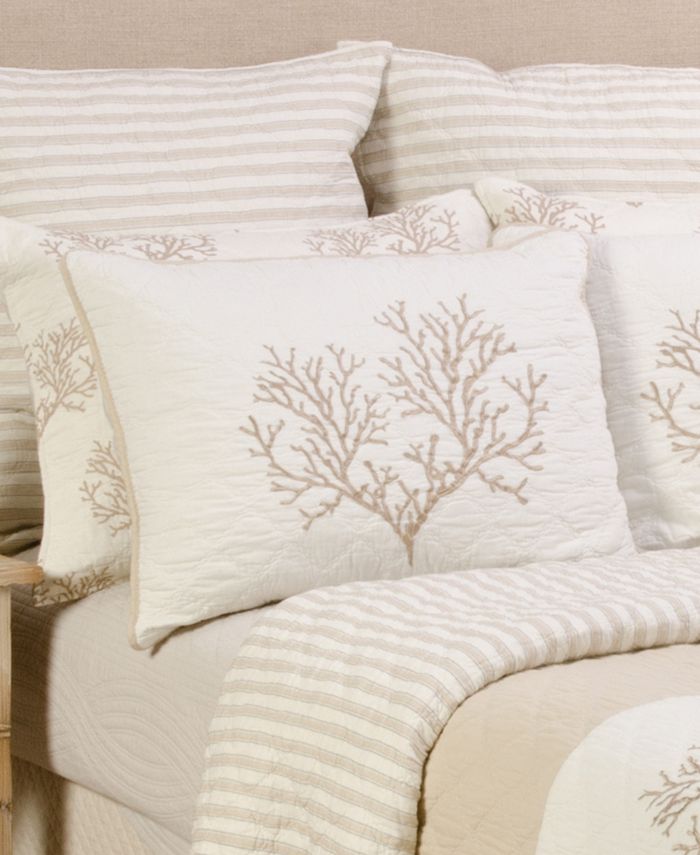 Levtex Home Coral Embroidered Gold King Quilt Set Macy's