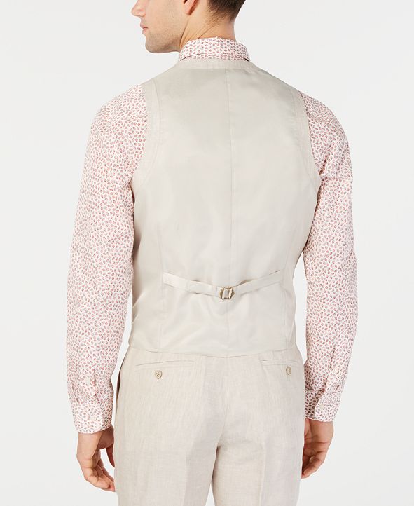 Bar III Men's SlimFit Linen Suit Vest, Created for Macy's & Reviews