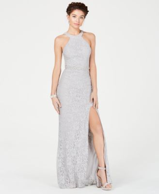 macys silver dress