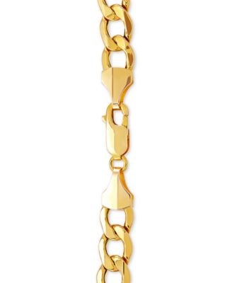 Lightweight 22" Curb Link Chain Necklace (7mm) in 10k Gold