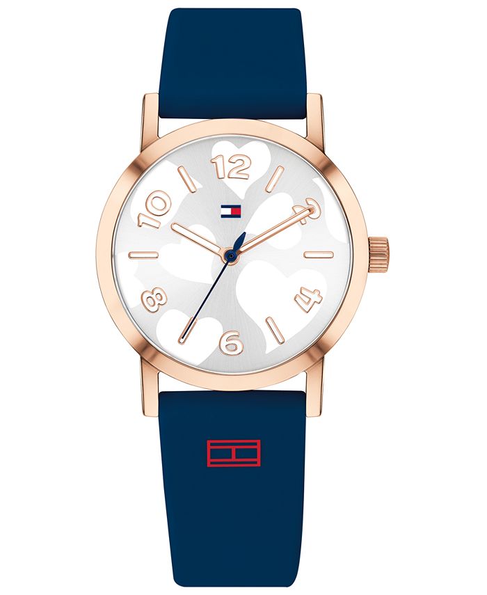 Tommy Hilfiger Women s Navy Silicone Strap Watch 34mm Created for