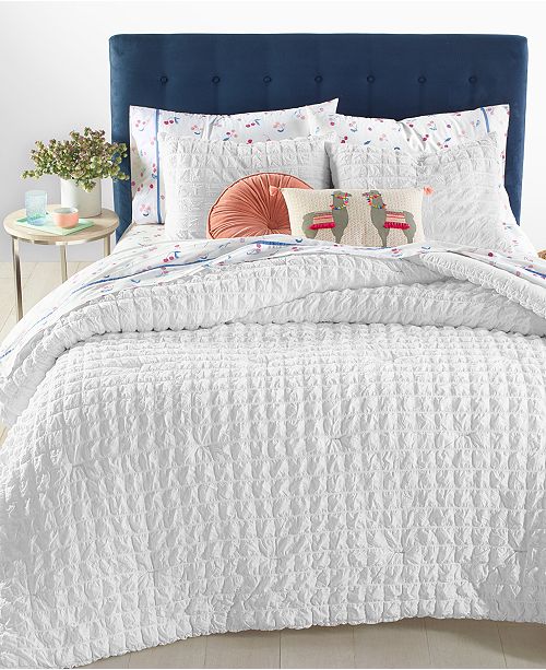 Martha Stewart Collection Seersucker Bedding Collection, Created for Macy&#39;s & Reviews - Bedding ...