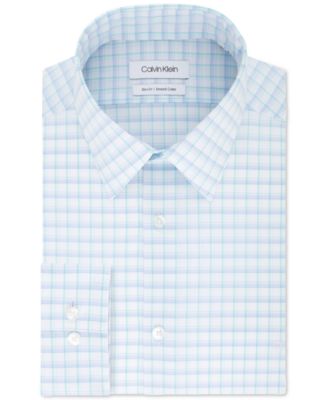 Calvin Klein Men's Slim-Fit Stretch Collar Check Dress Shirt, Online ...