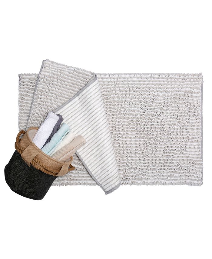 Home Dynamix Shabby Chic Fresno 2Piece Popcorn Chenille Bath Mat Set