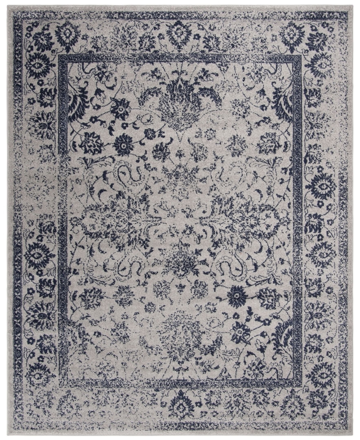 Safavieh Adirondack Gray and Navy 8' x 10' Area Rug - Gray