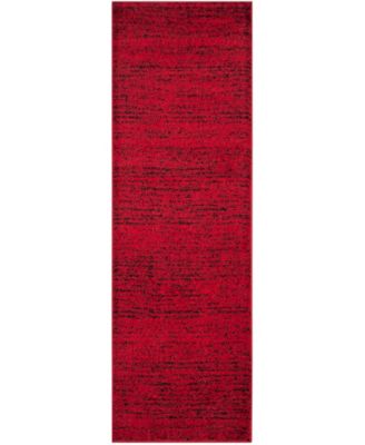 Adirondack Red and Black 2'6" x 8' Runner Area Rug