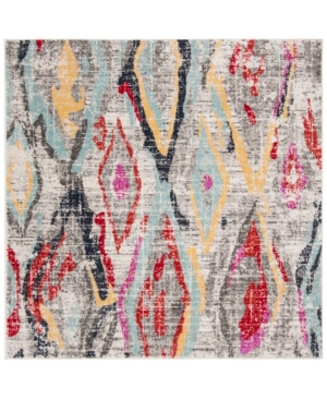 Safavieh Adirondack Light Gray and Red 6' x 6' Square Area Rug