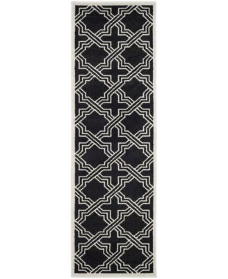 Amherst Anthracite and Ivory 2'3" x 7' Runner Area Rug