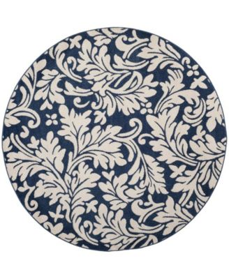 Amherst Navy and Ivory 7' x 7' Round Area Rug