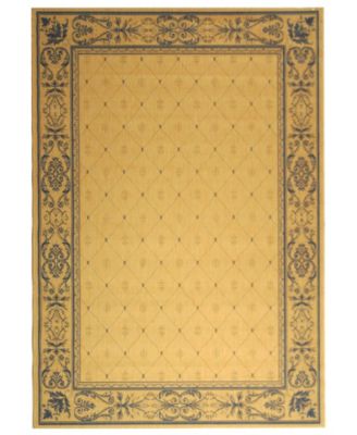 Courtyard CY2326 Natural and Blue 5'3" x 7'7" Outdoor Area Rug