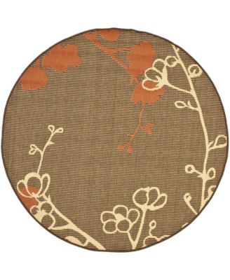 Courtyard Brown Natural and Terracotta Area Rug Collection