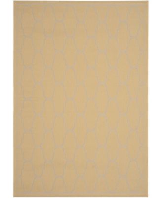Courtyard CY6016 Yellow and Beige 5'3" x 7'7" Sisal Weave Outdoor Area Rug