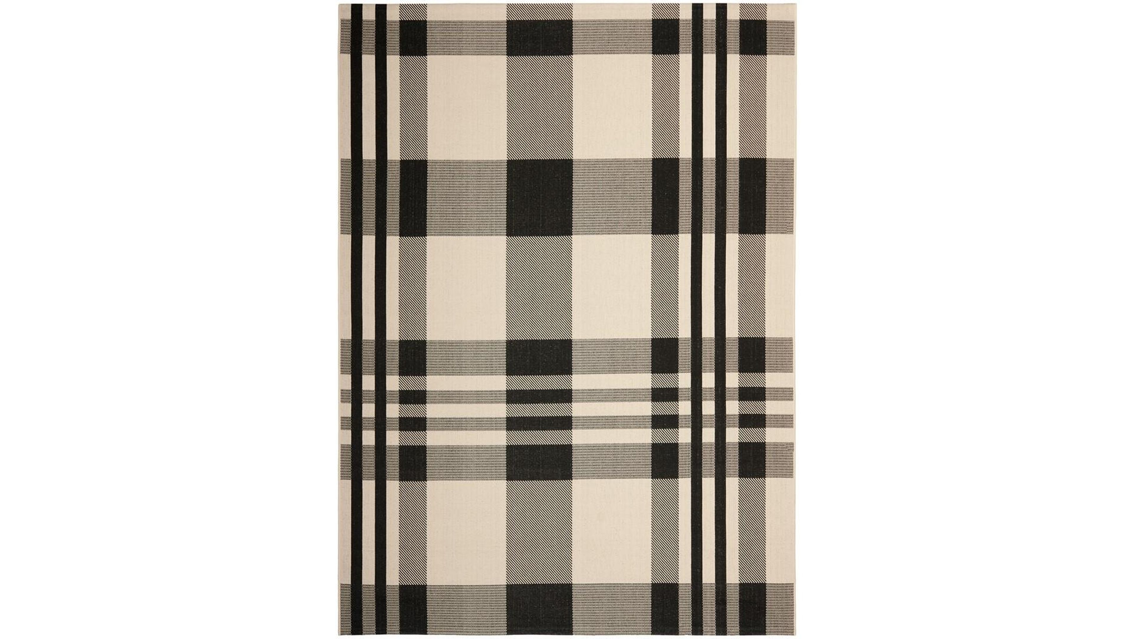 Safavieh Courtyard CY6201 Black and Bone 8' x 11' Sisal Weave Outdoor Area Rug