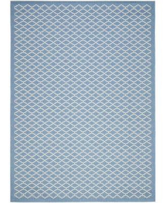 Courtyard CY6919 Blue and Beige 8' x 11' Sisal Weave Outdoor Area Rug