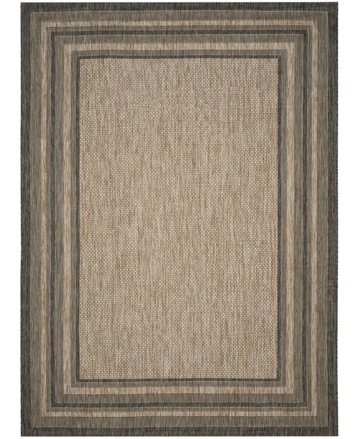 Safavieh Courtyard CY8475 Natural and Black 8' x 11' Outdoor Area Rug