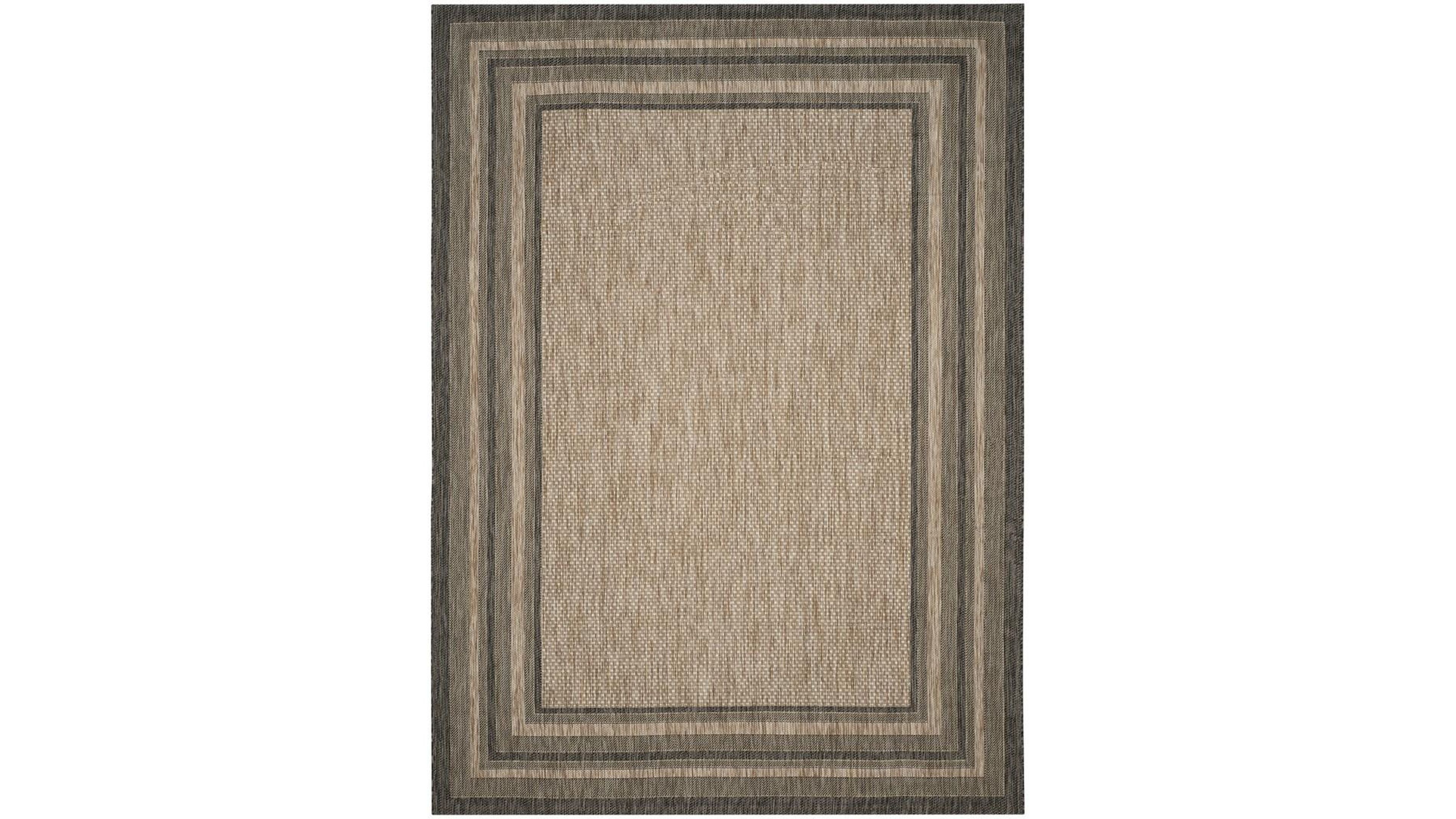 Safavieh Courtyard CY8475 Natural and Black 8' x 11' Outdoor Area Rug