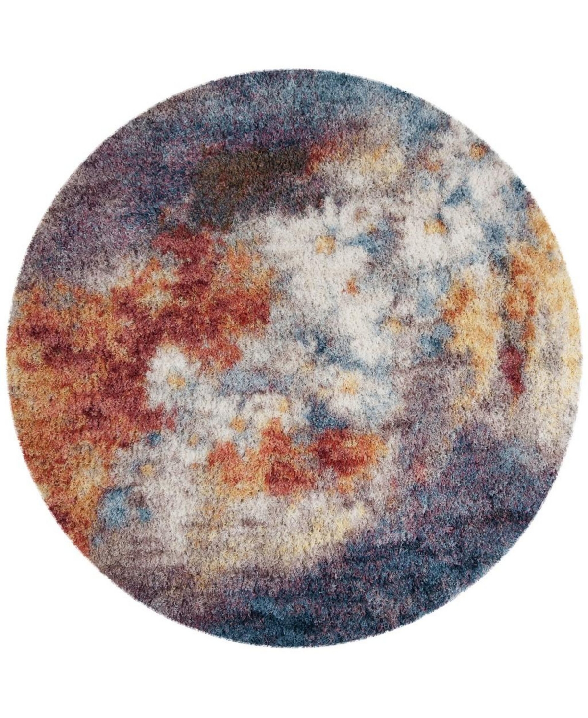 Safavieh Gypsy Rust and Ivory 6'7in x 6'7in Round Area Rug - Rust