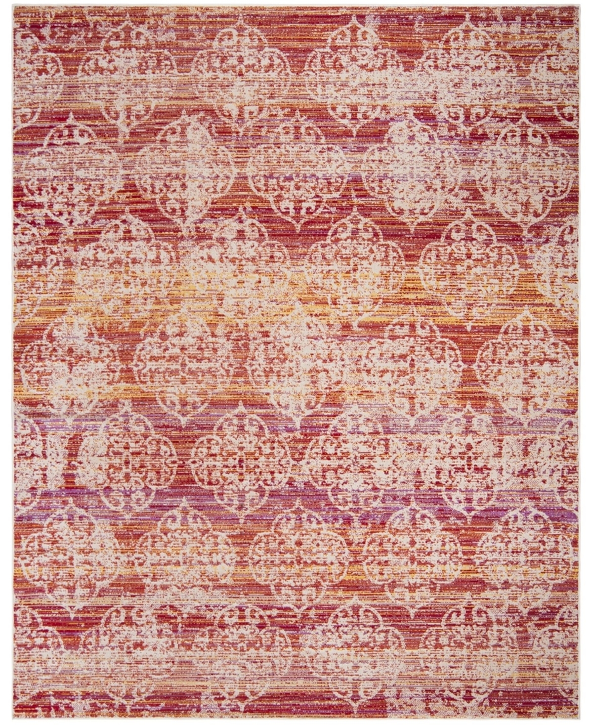 Safavieh Montage Pink and Multi 8' x 10' Outdoor Area Rug - Pink